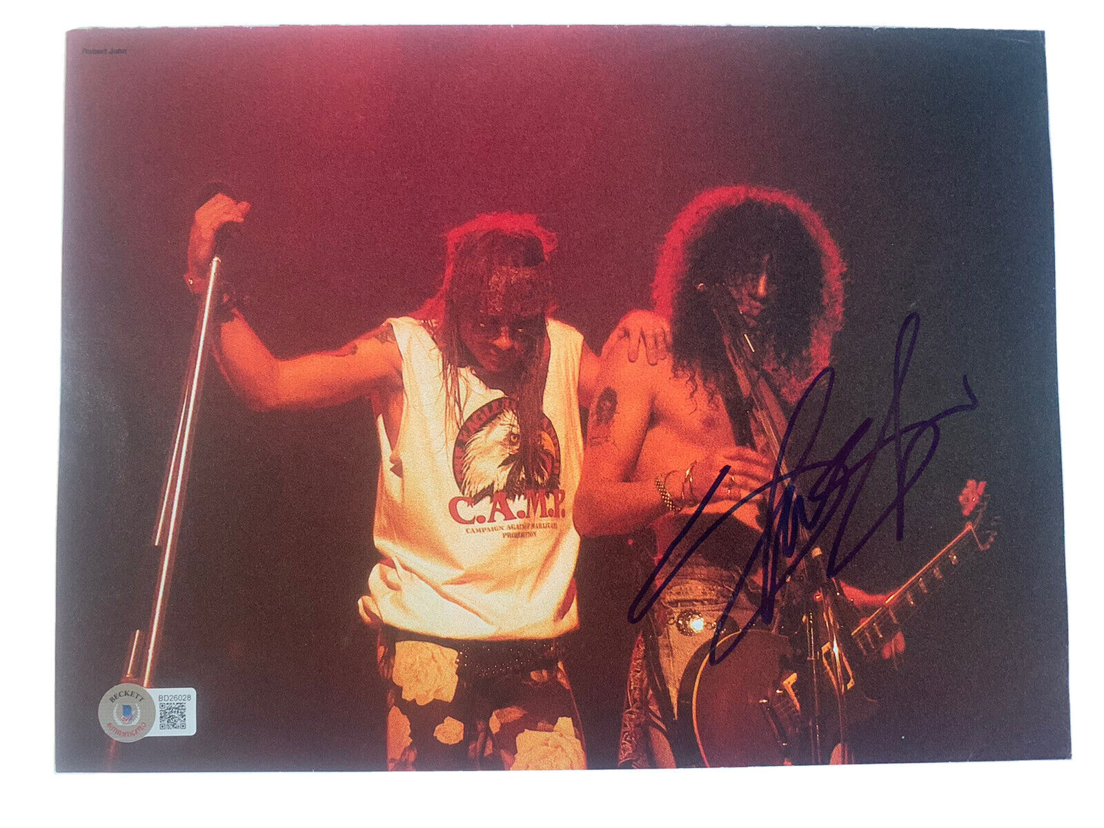 Slash Guns & Roses Signed Autographed 8x11 Mag Page Photo Poster painting BAS Certified #9