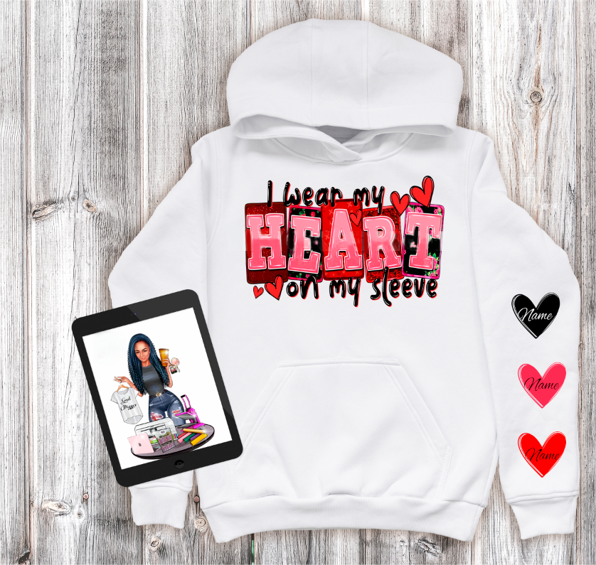 Loveyoufancy Custom I Wear My Heart On My Sleeve Sweatshirt