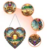 (US Only)Sunrise 2D Flat DIY Diamond Art Suncatcher Diamond Art Pendant for Home Decor