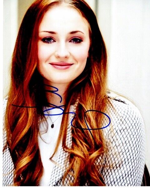 Sophie Turner Signed Game of Thrones Actress 8x10 inch Photo Poster painting - Sansa Stark