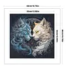 Tai Chi Yin Yang Cat - 14CT Stamped Cross Stitch - 40*40cm