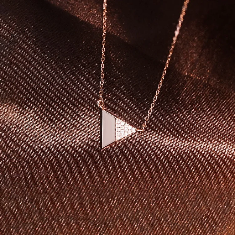 For Self - S925 I Am Fierce Strong Brave Triangle Necklace