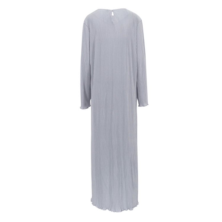 Ootddress Casual Loose Female Long Dress Long Sleeve Basic Solid High Streetwear White Summer For Women Fashion Maxi Dress Outfits