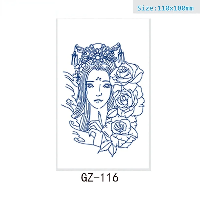 Net Red Herbal Juice Semi-permanent Waterproof Sweat-proof Tattoo Masking Scar Tattoo Sticker Herbal Juice Tattoo Sticker