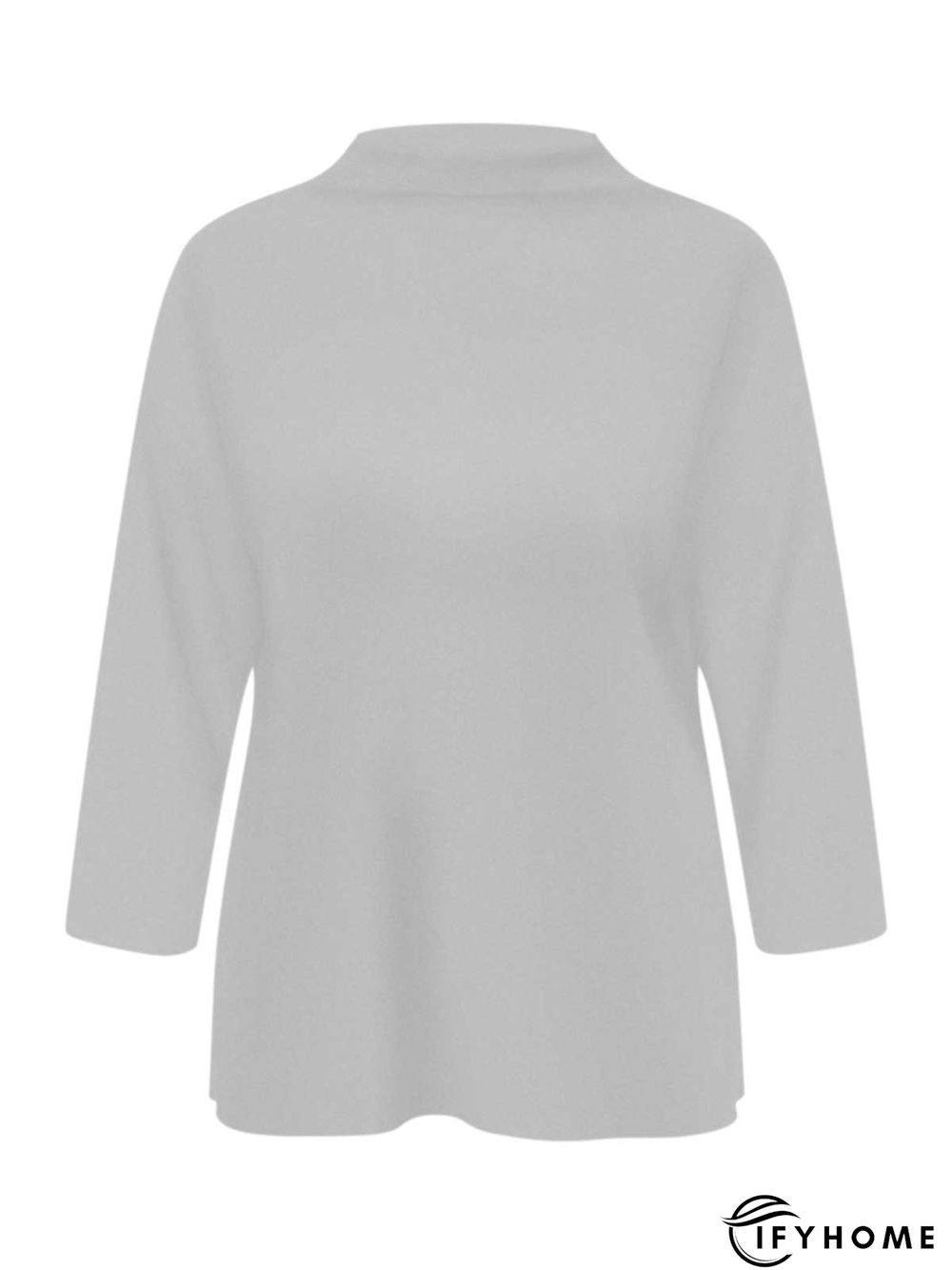 Casual Plain Boat Neck Long Sleeve Shirt | IFYHOME