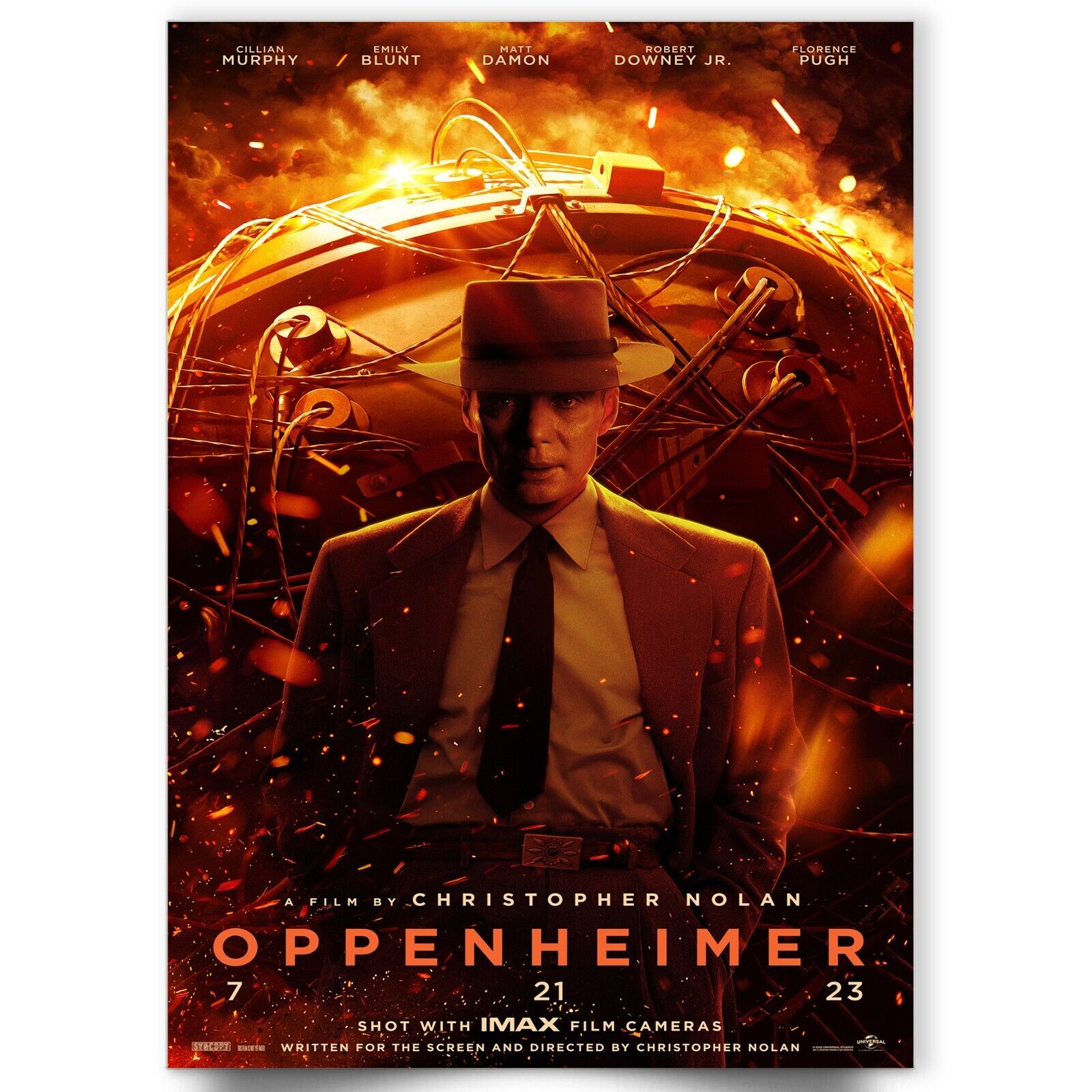 Oppenheimer Movie Art Film Print Silk Poster Home Wall Decor 24x36inch