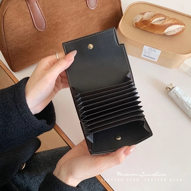 Women’s Solid Color Pu Leather Lock Clasp Wallets