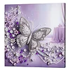 (Pre-Framed)Purple Butterfly-Special Shape Diamond Painting Kit(25x25cm)