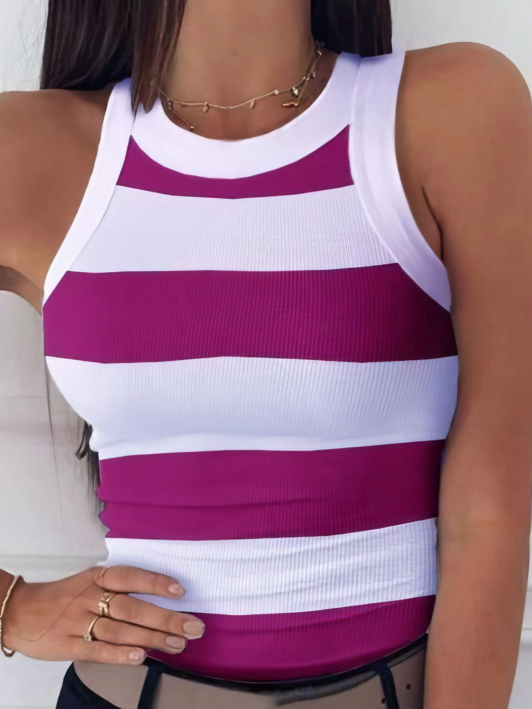Comfortable Striped Tank