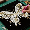Butterfly DIY Pearl Diamond Painting Kit for Adult Home Decor 25x25cm With Frame