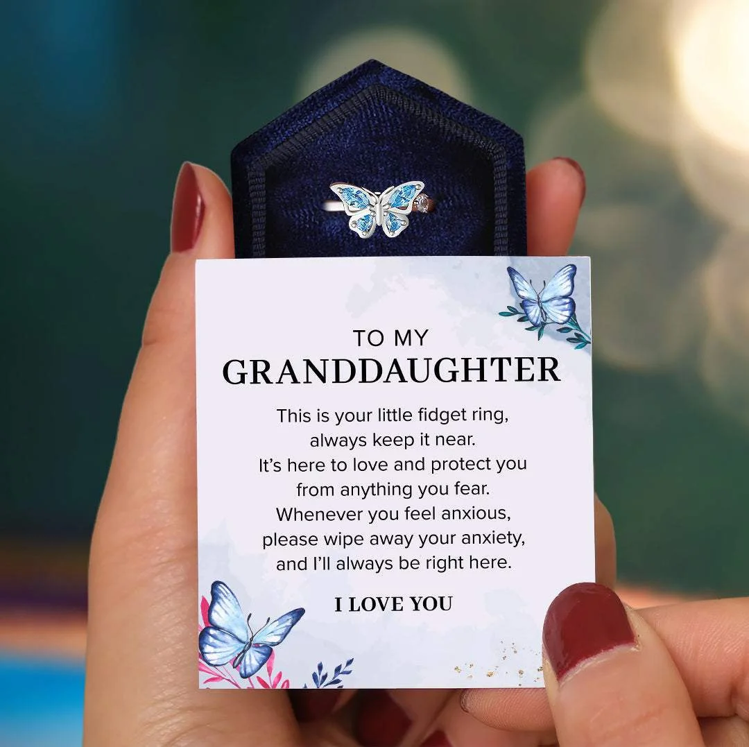 Daughter & Granddaughter | 925 Silver Butterfly Fidget Ring