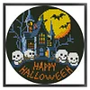 Halloween Haunted House-11CT Stamped Cross Stitch 24*24cm/9.45*9.45in