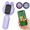 Kids Cat Shape Digital Magnifying Glass 2.0Inch Handheld Microscope for Kid Gift