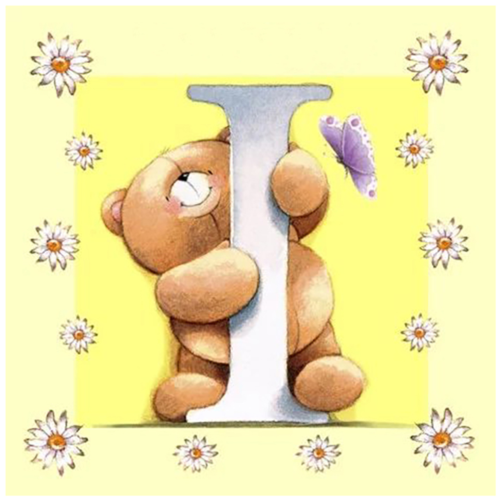 

Letter I Bear - Round Drill Diamond Painting - 30*30CM, 501 Original
