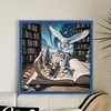 Book Scenery Scenery Full 11CT 3 Strands DIY Stamped Cross Stitch Kits for Beginners Adults Home Wall Decor Cross Stitch Art and Crafts Kits 45x45cm