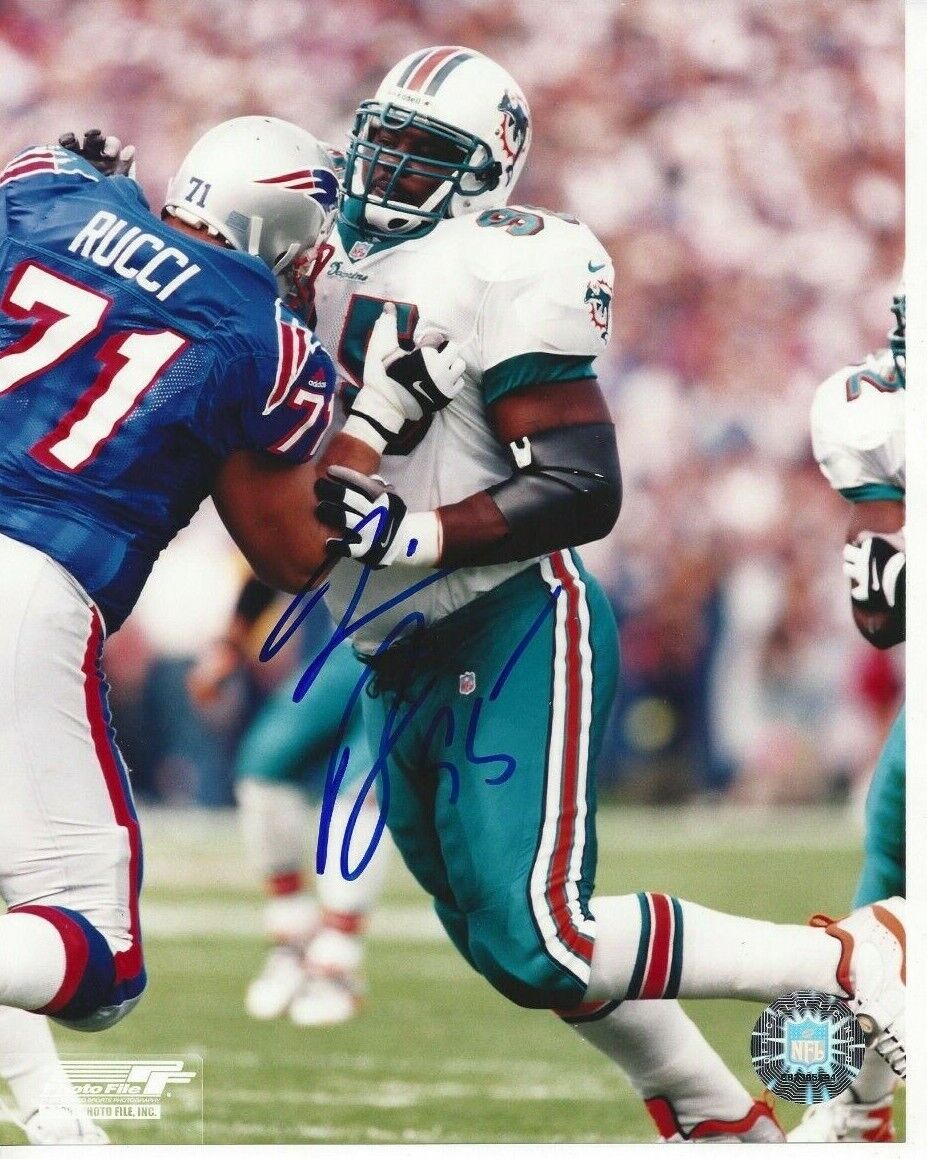 Tim Bowens Autographed 8x10 Miami DolphinsRare B852