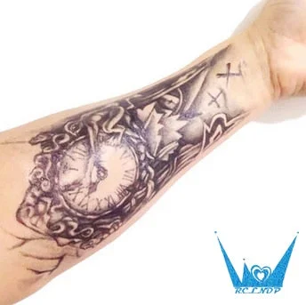 Waterproof Temporary Tattoo Sticker Halloween cool Tribal totem fake tatto Sex flash tatoo tatouage Stickers for girl women men