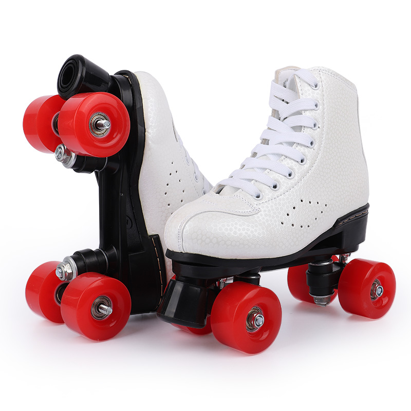 Unisex Outdoor White Roller Skates For Beginner ABEC-5