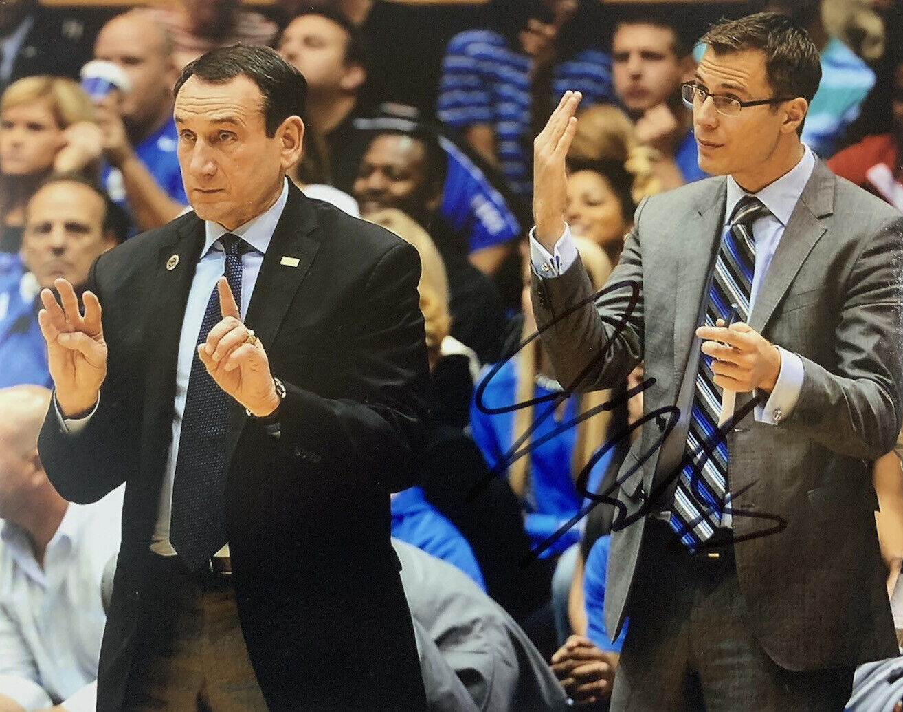 JON SCHEYER HAND SIGNED 8x10 Photo Poster painting DUKE BASKETBALL COACH AUTOGRAPH COA