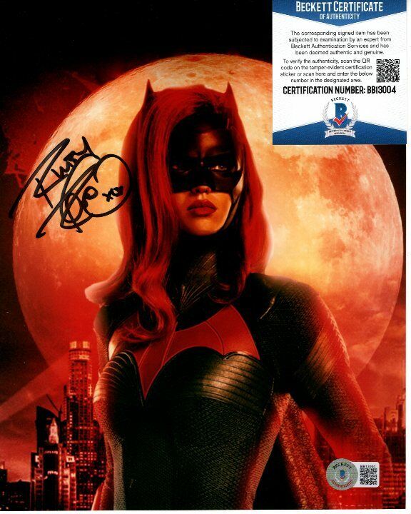 RUBY ROSE signed 8x10 BATWOMAN KATE KANE Photo Poster painting Beckett BAS