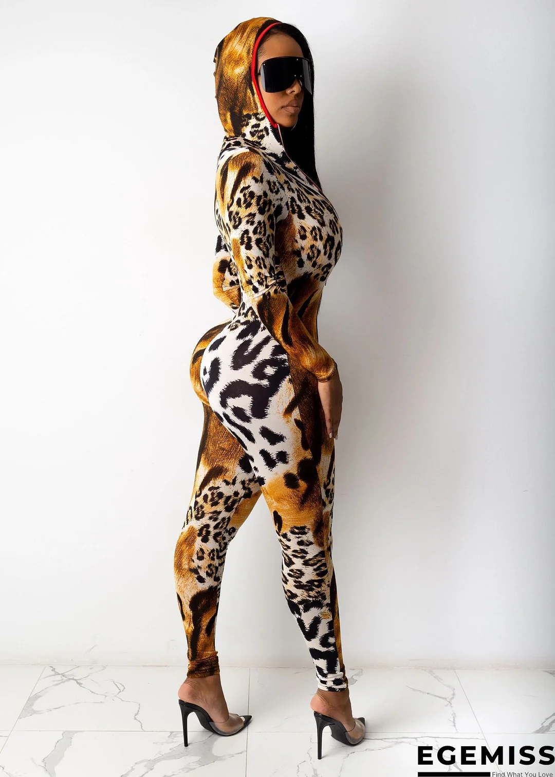 Royal Blue Fashion Sexy Patchwork Basic V Neck Skinny Jumpsuits | EGEMISS