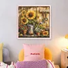 Sunflower Watering Can-11CT Stamped Cross Stitch 40*40cm/15.75*15.75in tapestrymarket
