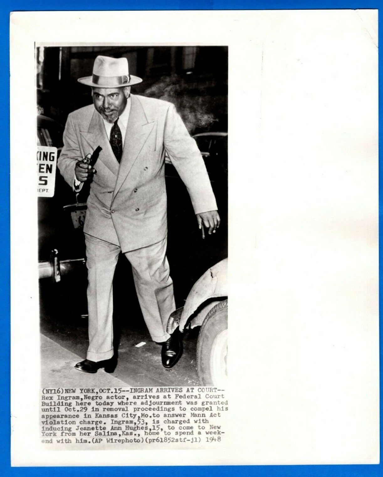 REX INGRAM Actor Vintage 8x10 Press News Photo Poster painting 1948