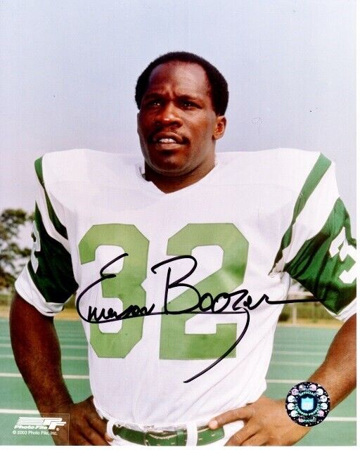 Emerson Boozer Signed New York Jets 8x10 inch Photo Poster painting - Super Bowl III Champion