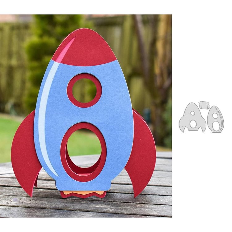 New 3D Rocket Metal Cutting Dies Stencil Template For DIY Scrapbook Embossing Paper Card Album Making Craft Dies Cut