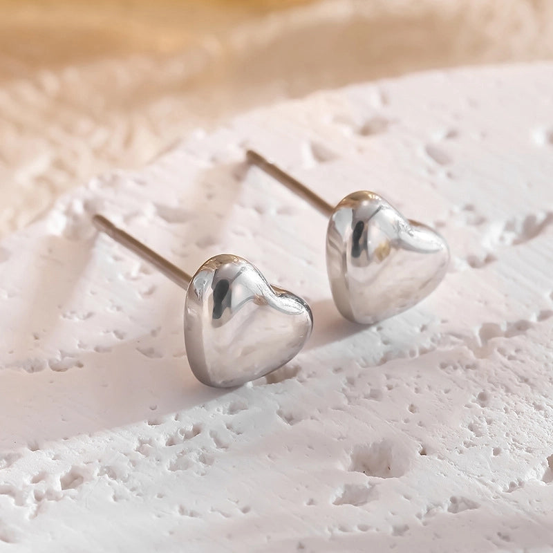 Casual Elegant Lady Heart Shape Titanium Steel Plating Women’s Cable Chain Jewelry Set