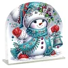 Acrylic Winter Snowman Diamond Painting Paper Towel Napkin Holder for Art Crafts