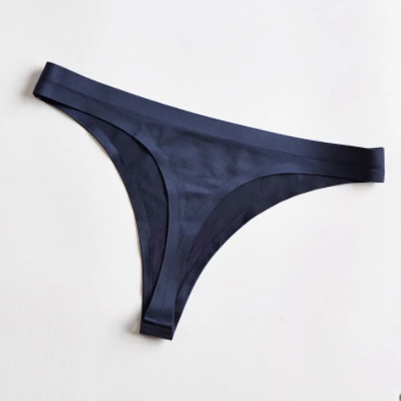 1Pcs Lingerie Feminina Sexy Panty Thong Plus Size Low-Rise Ice Silk Underwear for Women Intimate Underwear Pants Women Intimates