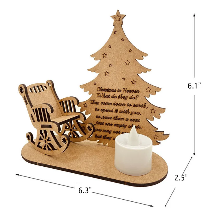 Personalized Christmas in Heaven Rocking Chair Ornament Memorial ...
