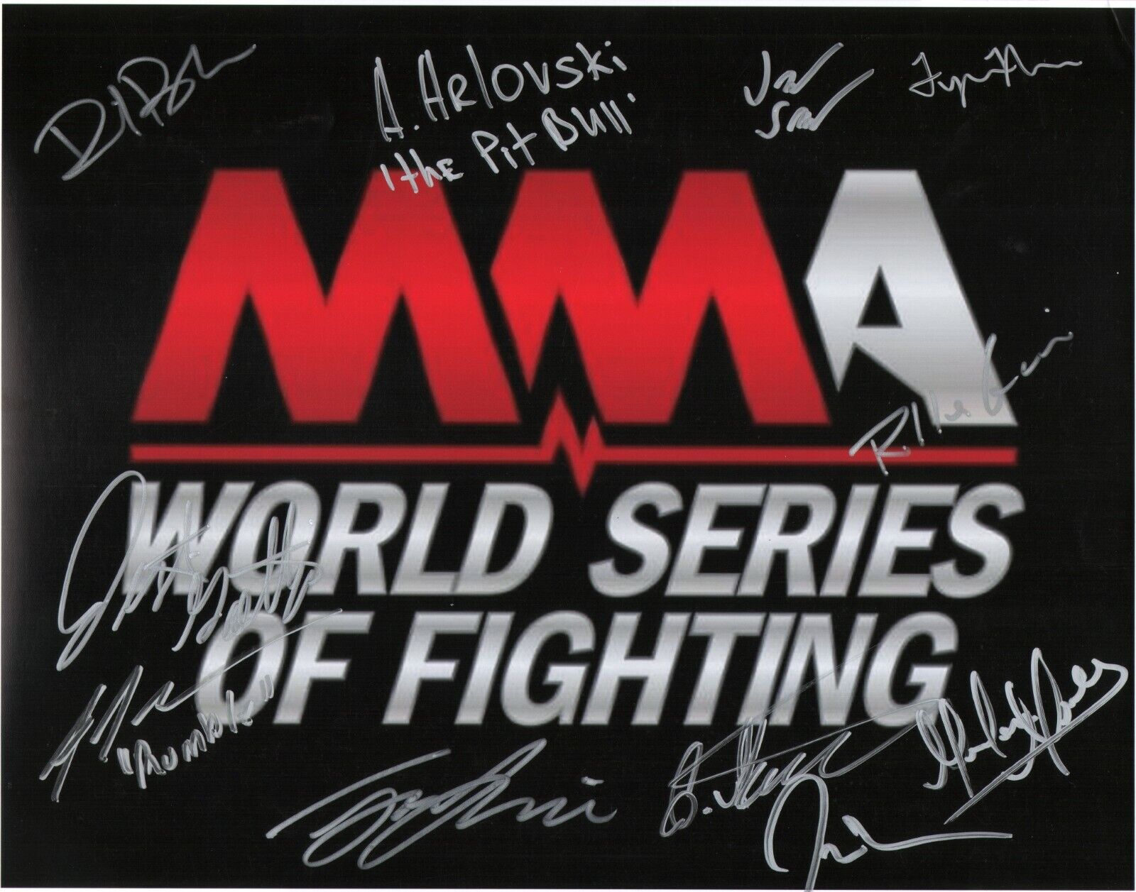 Justin Gaethje Andrei Arlovski Anthony Johnson +8 Signed 11x14 Photo Poster painting WSOF UFC