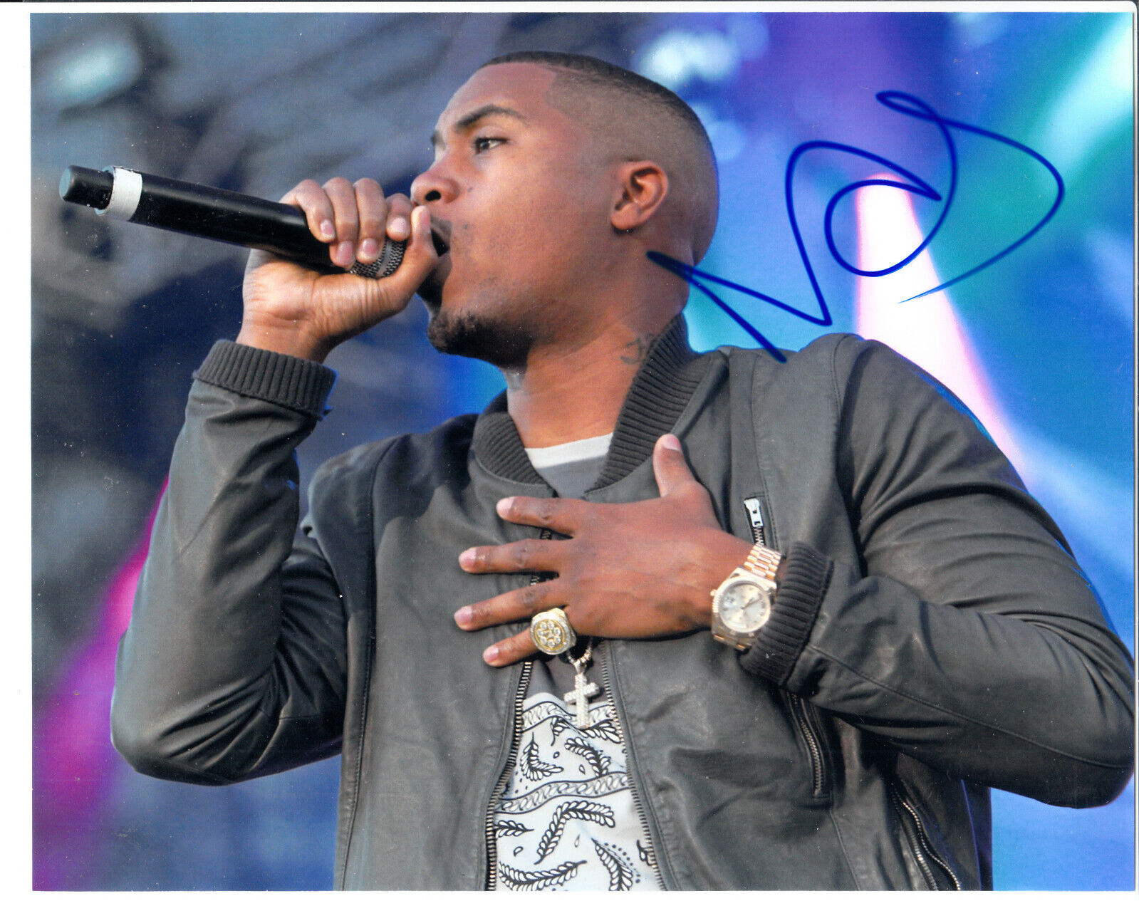 NAS the rapper Signed Autograph 8x10