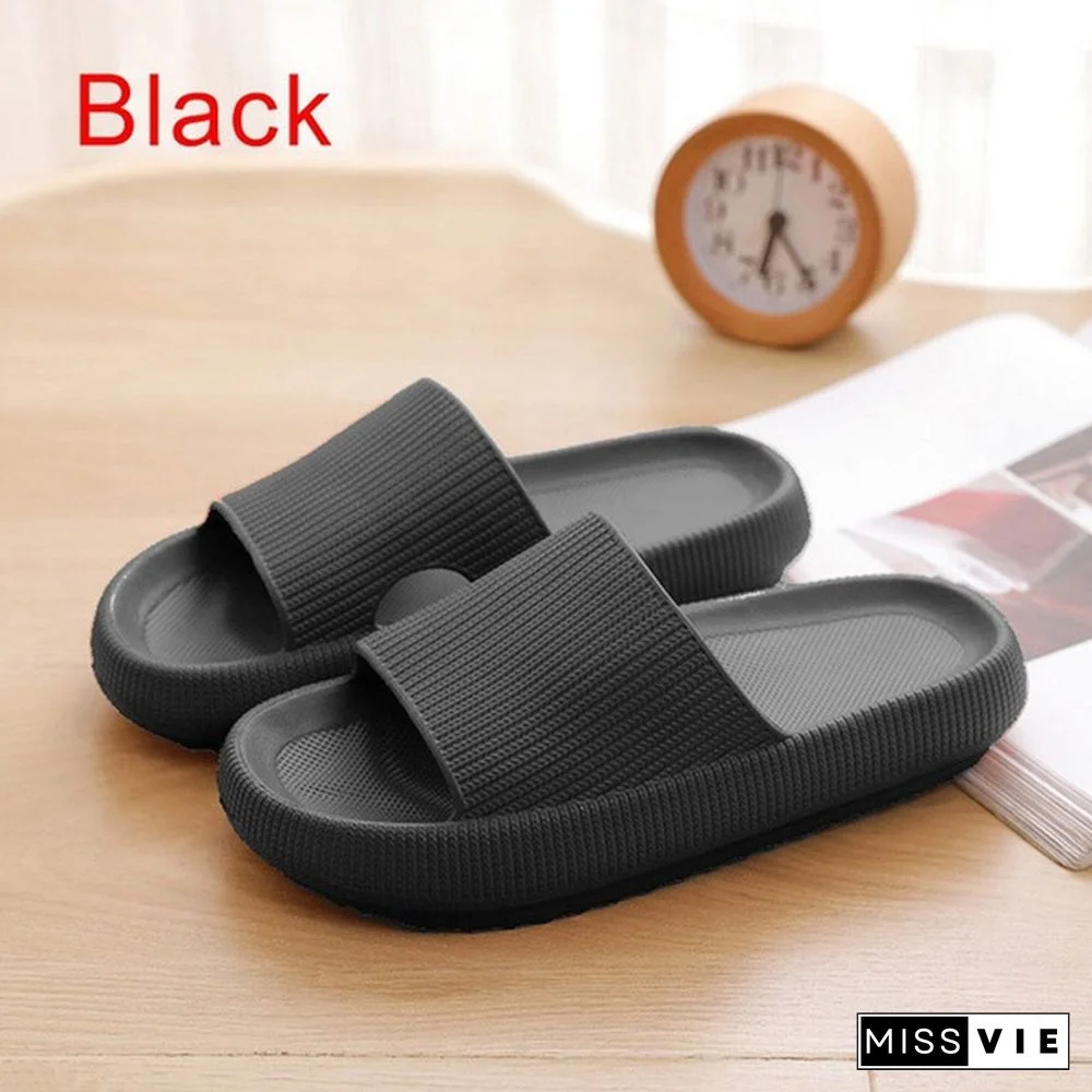 5 Colors Newest Super Soft Sandals Unisex Home Slippers Solid Color Thick Soled EVA Anti skid Fashion Sandals Quick Dry Shower Slippers Outdoor Bathing Slippers