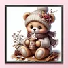 Cute Bear-11CT Stamped Cross Stitch 45*45cm/17.72*17.72in