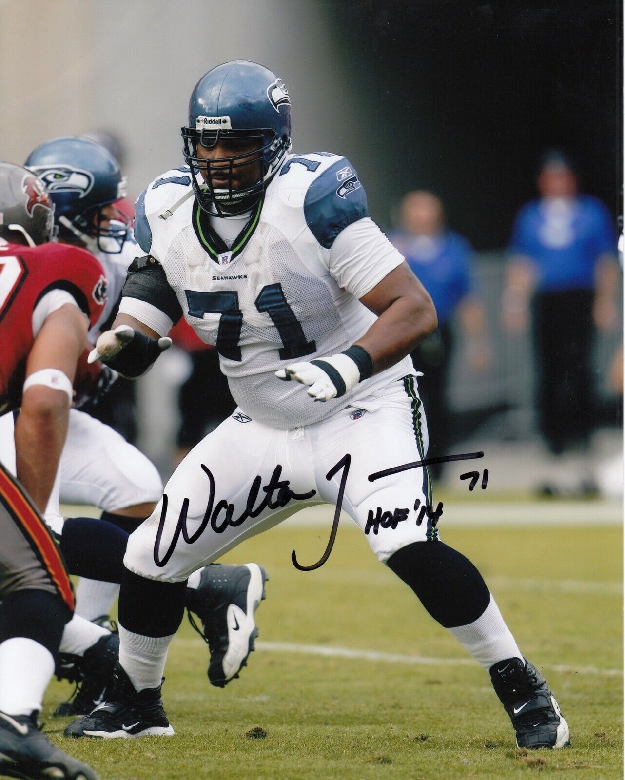 Walter Jones #2 8x10 Signed Photo Poster painting w/ COA Seattle Seahawks 031019