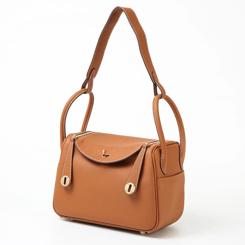 New Top Layer TOGO Cowhide Original Single Lindi Bag Genuine Leather Shoulder Portable Fashionable Simple Crossbody Women’s Bag