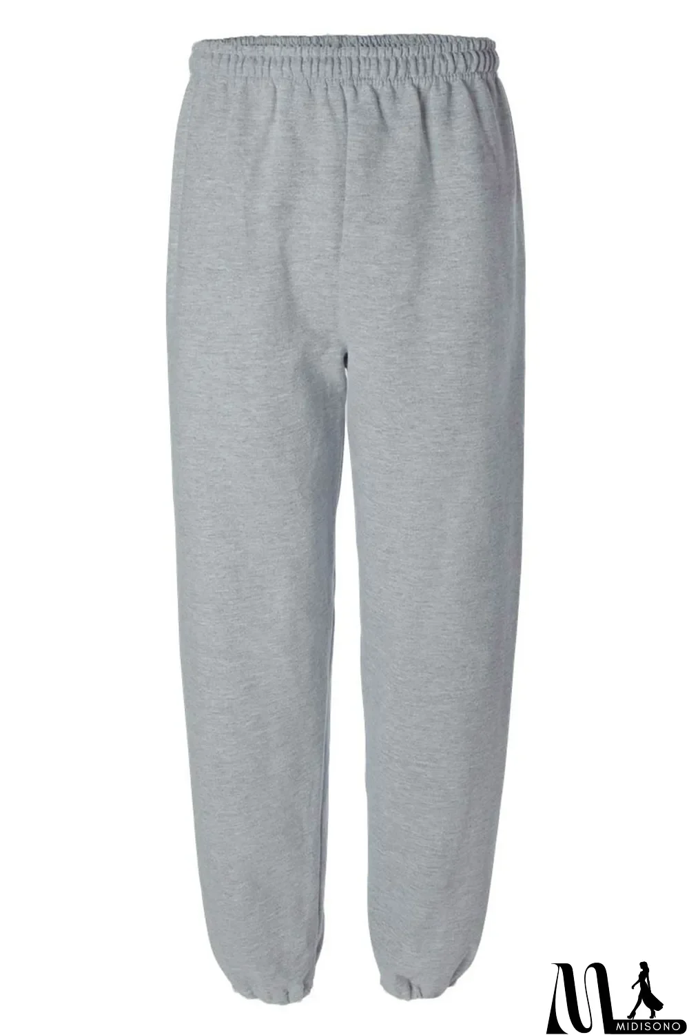 MidiSono - Army Green Casual Solid Split Joint Straight High Waist Solid Color Bottoms