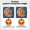 (25x25cm)DIY Sun Moon Framed Handmade Pearl Painting Art Craft Kit Living Home Decor