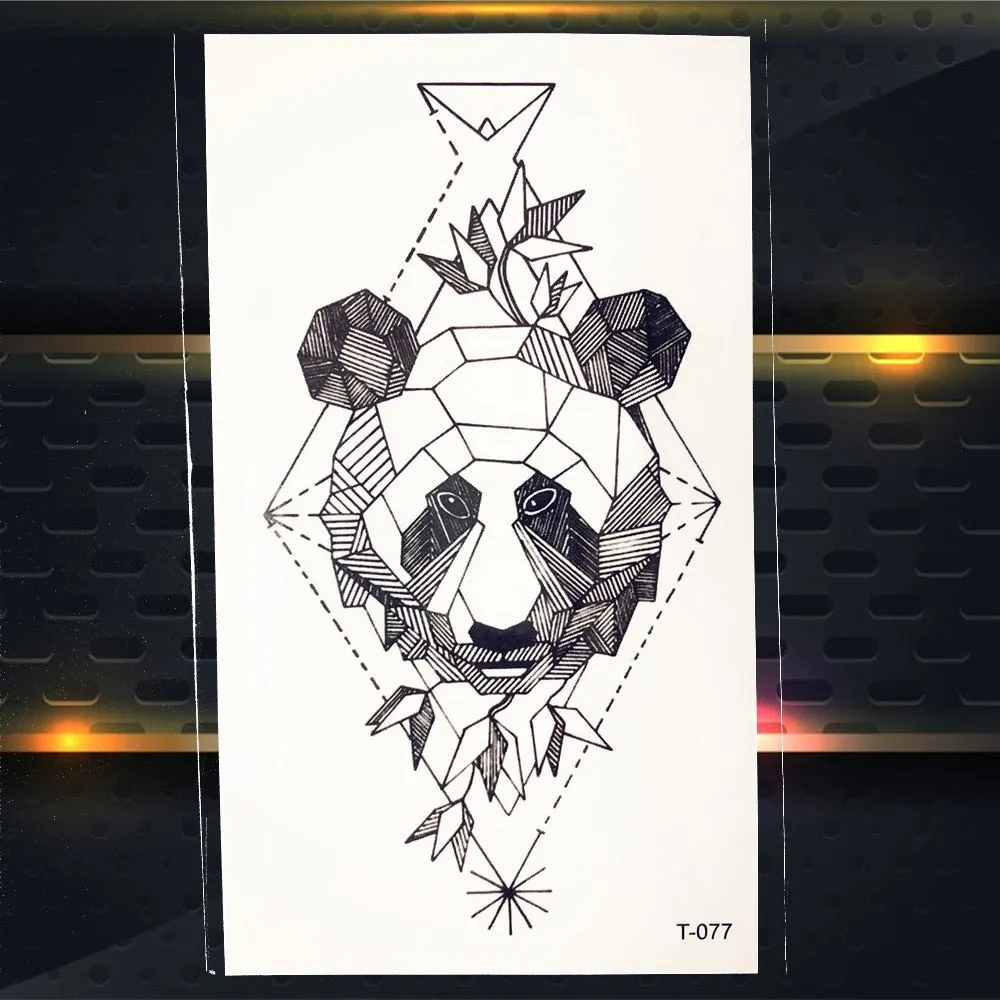 Cute Geometric Planet Temporary Tattoo For Children Girl Moon Forest Waterproof Fake Black Tattoo Stickers Kids Women Ear Tatoos