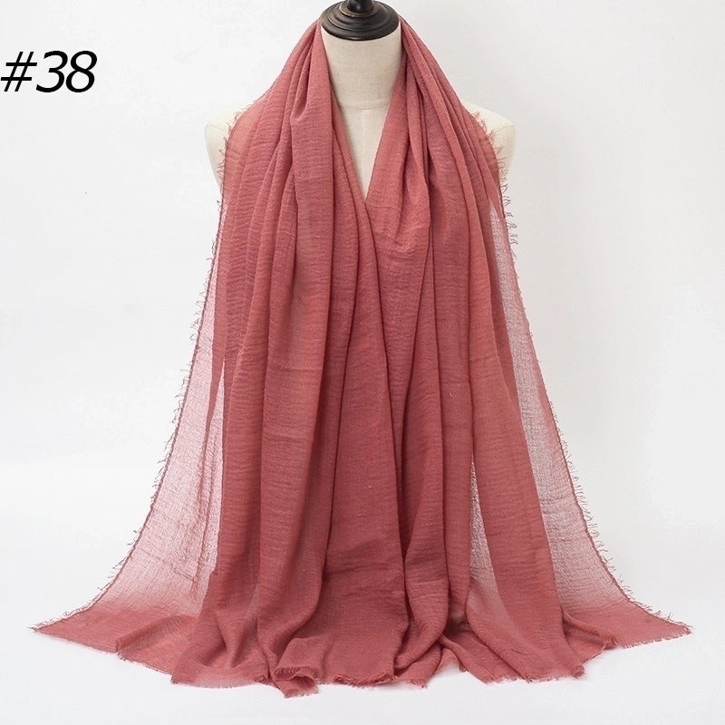 20 Pieces Fashion Solid Color Cotton Pashmina Scarves