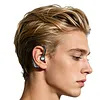 BT6.0 Wireless HD Sound Headphones with Ear Hook In-Ear Sports Headphones Type-C Charging Single Business Earplugs for Business Meeting Lecture