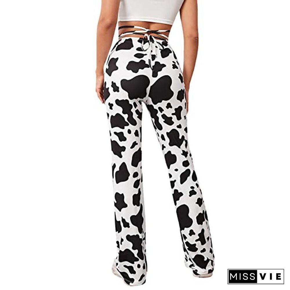 Sexy High Waist Printed Strappy Pants