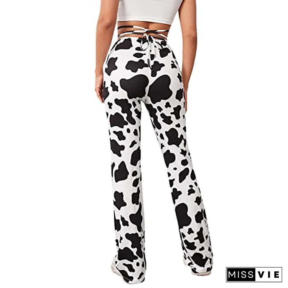 Sexy High Waist Printed Strappy Pants