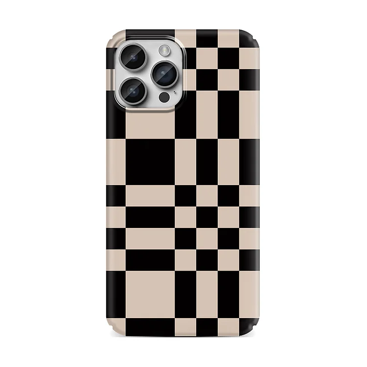 Wavy Checkerboard - Checkered iPhone Case