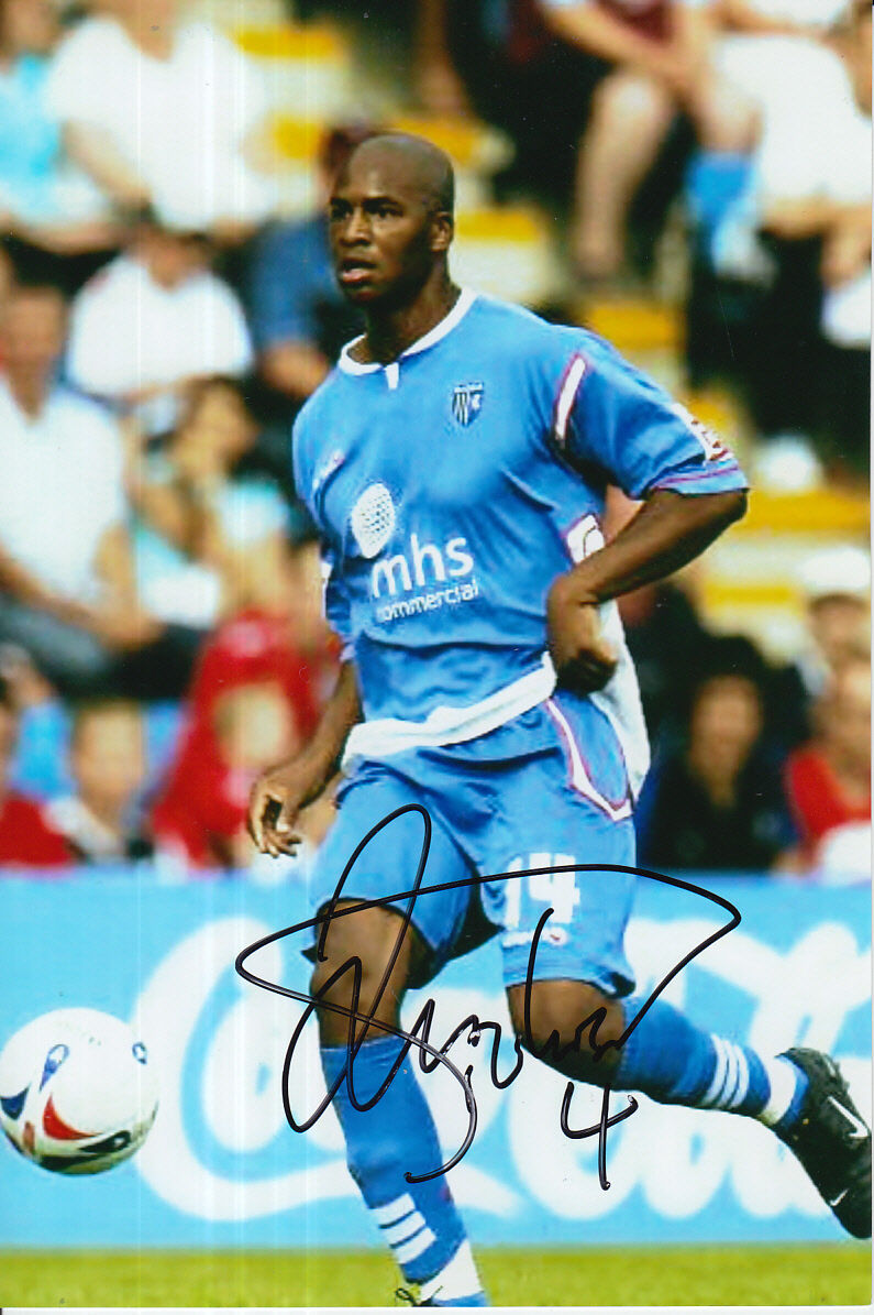 GILLINGHAM HAND SIGNED LEON JOHNSON 6X4 Photo Poster painting.