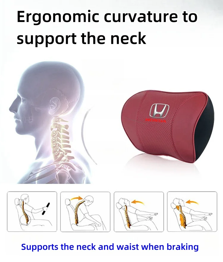 🔥Hot sale🔥Car leather lumbar headrest set