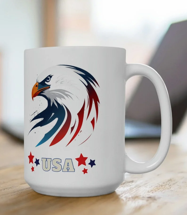 Eagle, Bald Eagle, USA, 4th of July USA Mug